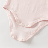 Dave&Bella Baby Girls/Boys Summer Green/Light Pink Breathable Cotton Soft Rompers