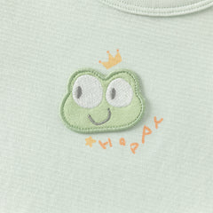 Dave&Bella Baby Girls/Boys Summer Green/Light Pink Breathable Cotton Soft Rompers