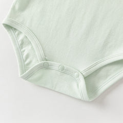 Dave&Bella Baby Girls/Boys Summer Green/Light Pink Breathable Cotton Soft Rompers