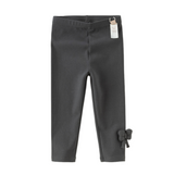 Dave&Bella Toddler Girls Purple/Grey Cute Bow Tie Soft Legging Pants