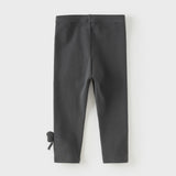 Dave&Bella Toddler Girls Purple/Grey Cute Bow Tie Soft Legging Pants