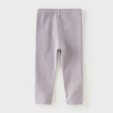 Dave&Bella Toddler Girls Purple/Grey Cute Bow Tie Soft Legging Pants