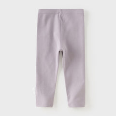 Dave&Bella Toddler Girls Purple/Grey Cute Bow Tie Soft Legging Pants