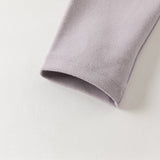 Dave&Bella Toddler Girls Purple/Grey Cute Bow Tie Soft Legging Pants