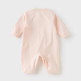 Dave&Bella Baby Girls/Boys Pink/Blue Cute Animals Cozy Cotton Rompers