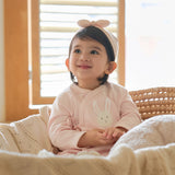 Dave&Bella Baby Girls/Boys Pink/Blue Cute Animals Cozy Cotton Rompers