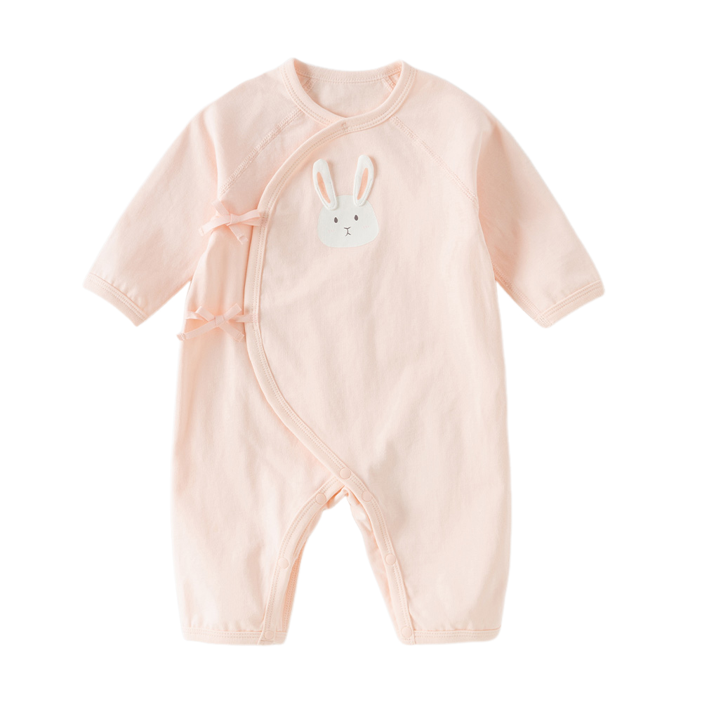 Dave&Bella Baby Girls/Boys Pink/Blue Cute Animals Cozy Cotton Rompers