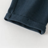 Dave&Bella Toddler Boys Elegant Blue Turtle College-style T-shirt Pant Suits