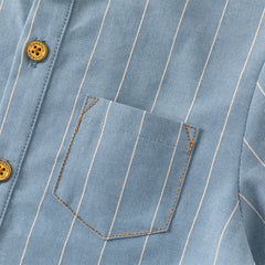 Dave&Bella Toddler Boys Elegant Blue Turtle College-style T-shirt Pant Suits