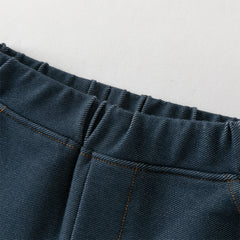 Dave&Bella Toddler Boys Elegant Blue Turtle College-style T-shirt Pant Suits