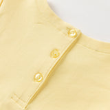 Dave&Bella Toddler Girls Charming Yellow Long Sleeve Dress-style T-shirt Pant Suits
