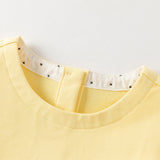 Dave&Bella Toddler Girls Charming Yellow Long Sleeve Dress-style T-shirt Pant Suits