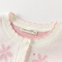 Dave&Bella Toddler Girls Sweet Purple Pink Lightweight Cotton Sweater Cardigans