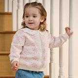Dave&Bella Toddler Girls Sweet Purple Pink Lightweight Cotton Sweater Cardigans