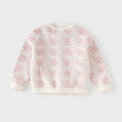 Dave&Bella Toddler Girls Sweet Purple Pink Lightweight Cotton Sweater Cardigans