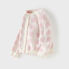 Dave&Bella Toddler Girls Sweet Purple Pink Lightweight Cotton Sweater Cardigans