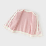 Dave&Bella Toddler Girls Sweet Purple Pink Lightweight Cotton Sweater Cardigans