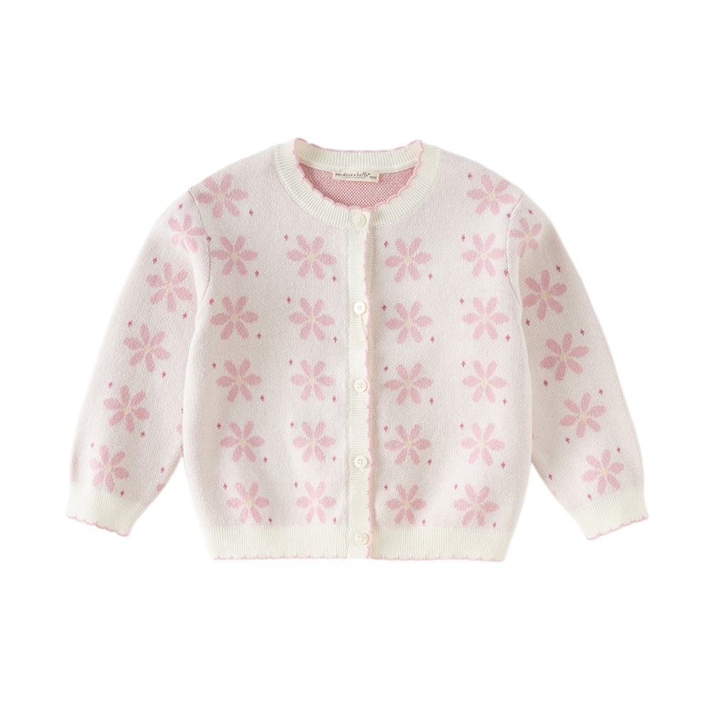 Dave&Bella Toddler Girls Sweet Purple Pink Lightweight Cotton Sweater Cardigans