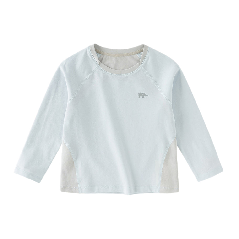 Dave&Bella Kids Boys/Girls Light Blue/Pink Classic Long Sleeve Comfortable T-shirt Tops