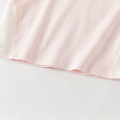 Dave&Bella Kids Boys/Girls Light Blue/Pink Classic Long Sleeve Comfortable T-shirt Tops