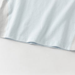 Dave&Bella Kids Boys/Girls Light Blue/Pink Classic Long Sleeve Comfortable T-shirt Tops