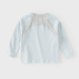 Dave&Bella Kids Boys/Girls Light Blue/Pink Classic Long Sleeve Comfortable T-shirt Tops
