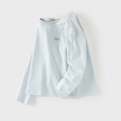 Dave&Bella Kids Boys/Girls Light Blue/Pink Classic Long Sleeve Comfortable T-shirt Tops