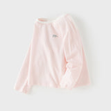 Dave&Bella Kids Boys/Girls Light Blue/Pink Classic Long Sleeve Comfortable T-shirt Tops