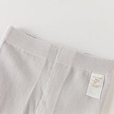 Dave&Bella Kids Girls Beige/Purple Footed Cute Slim Tights