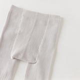 Dave&Bella Kids Girls Beige/Purple Footed Cute Slim Tights