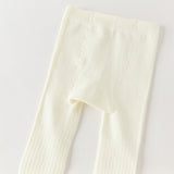 Dave&Bella Kids Girls Beige/Purple Footed Cute Slim Tights