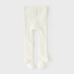 Dave&Bella Kids Girls Beige/Purple Footed Cute Slim Tights Leggings