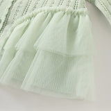 Dave&Bella Toddler Girls Cute Green Versatile Mesh Sweater Cardigans