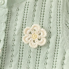 Dave&Bella Toddler Girls Cute Green Versatile Mesh Sweater Cardigans