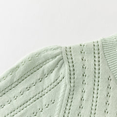 Dave&Bella Toddler Girls Cute Green Versatile Mesh Sweater Cardigans