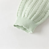 Dave&Bella Toddler Girls Cute Green Versatile Mesh Sweater Cardigans