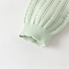 Dave&Bella Toddler Girls Cute Green Versatile Mesh Sweater Cardigans