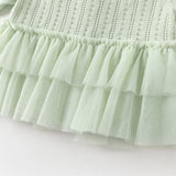 Dave&Bella Toddler Girls Cute Green Versatile Mesh Sweater Cardigans