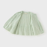 Dave&Bella Toddler Girls Cute Green Versatile Mesh Sweater Cardigans