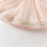 Dave&Bella Toddler Girls Charming Pink Lightweight Mesh Princess Dress