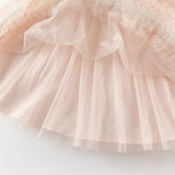 Dave&Bella Toddler Girls Charming Pink Lightweight Mesh Princess Dress