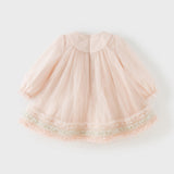 Dave&Bella Toddler Girls Charming Pink Lightweight Mesh Princess Dress