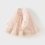 Dave&Bella Toddler Girls Charming Pink Lightweight Mesh Princess Dress
