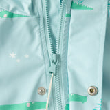 Dave&Bella Toddler Boys Blue Crocodile Print Outwear Long sleeve Hooded Jackets