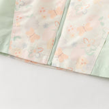 Dave&Bella Toddler Girls Orange/Pink Cute Print Outwear Waterproof Hooded Jacket