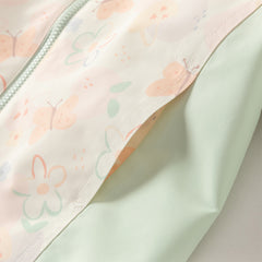 Dave&Bella Toddler Girls Orange/Pink Cute Print Outwear Waterproof Hooded Jacket