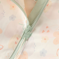 Dave&Bella Toddler Girls Orange/Pink Cute Print Outwear Waterproof Hooded Jacket