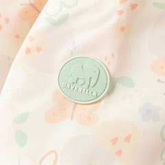 Dave&Bella Toddler Girls Orange/Pink Cute Print Outwear Waterproof Hooded Jacket