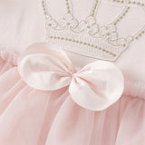 Dave&Bella Baby Girls Light Pink Cute Mesh Dress-style Rompers
