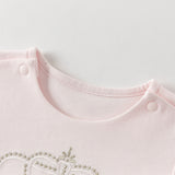 Dave&Bella Baby Girls Light Pink Cute Mesh Dress-style Rompers